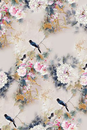 连衣裙印花华亿平台图片