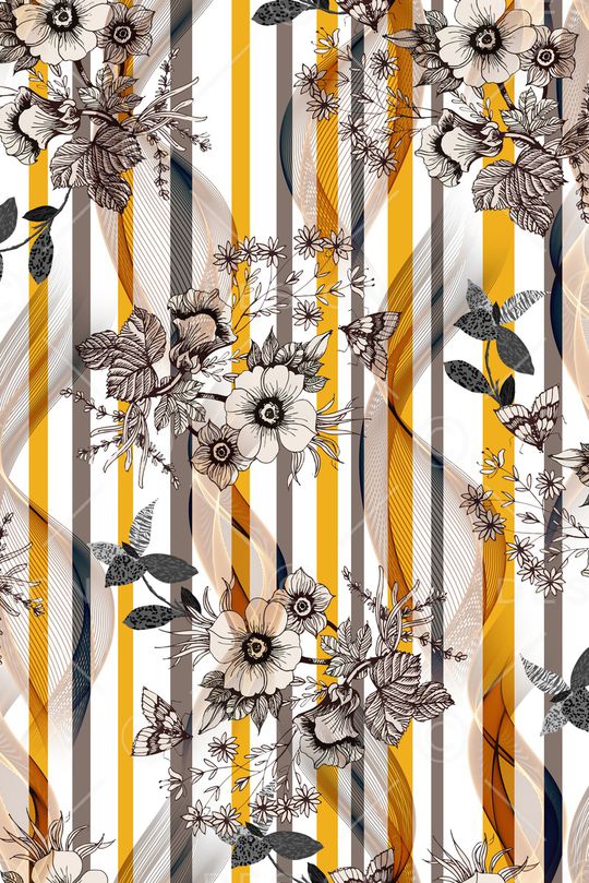 连衣裙印花华亿平台图片