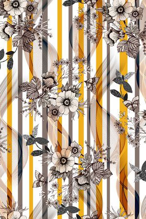 连衣裙印花华亿平台图片