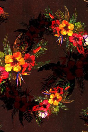 绿植树叶印花华亿平台图片