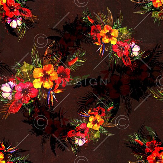 绿植树叶印花华亿平台图片