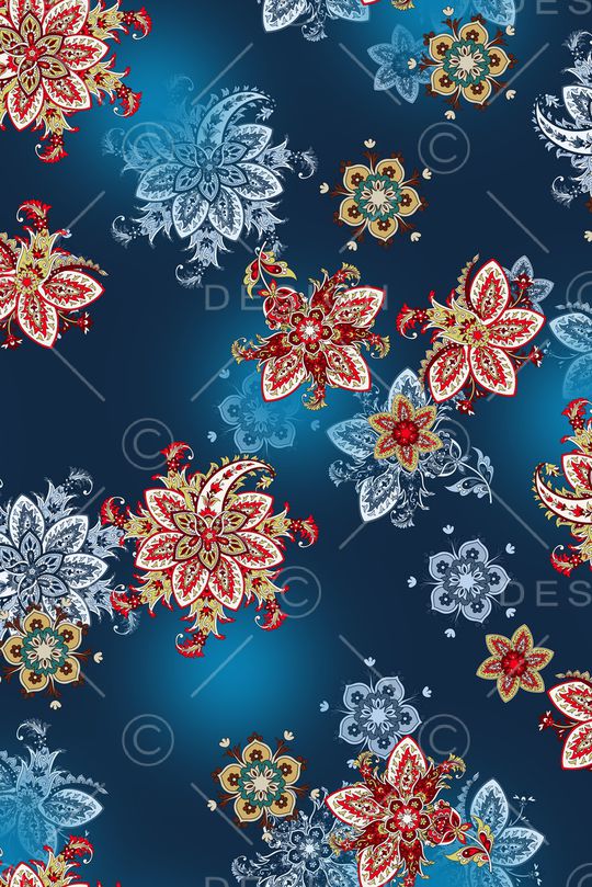 连衣裙印花华亿平台图片