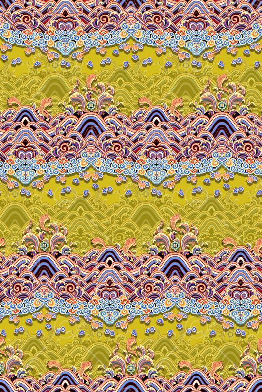 连衣裙印花华亿平台图片