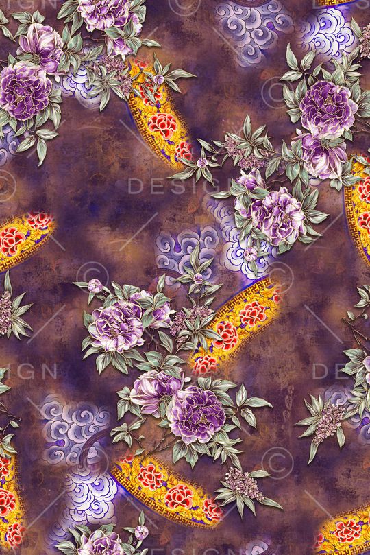 连衣裙印花华亿平台图片