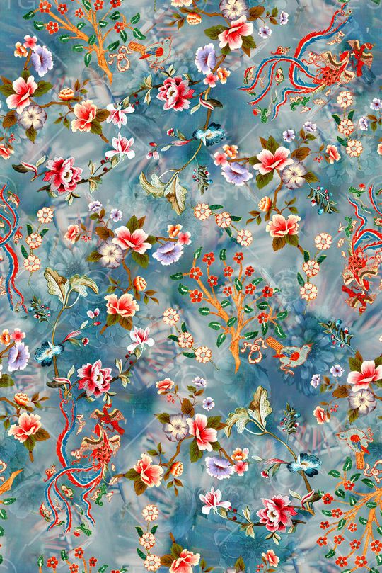 花卉印花华亿平台图片