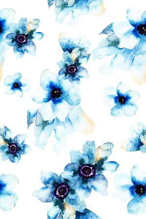 清爽底花卉印花华亿平台图片