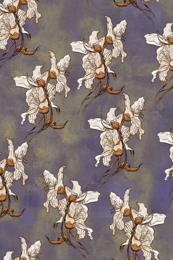 连衣裙印花华亿平台图片