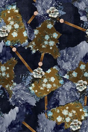 复古印花华亿平台图片