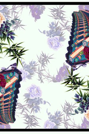 牡丹印花华亿平台图片