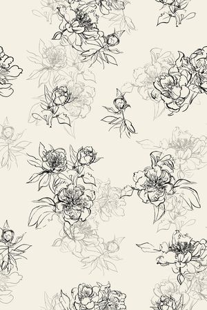 清爽底花卉印花华亿平台图片