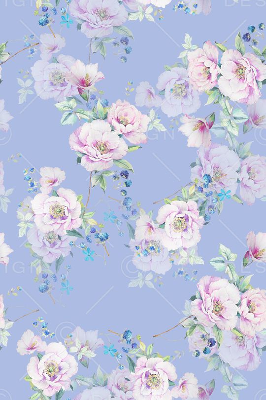 清爽底花卉印花华亿平台图片