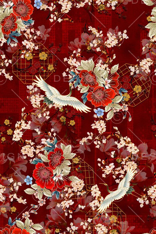 花卉印花华亿平台图片