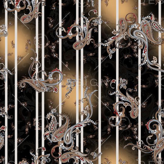 连衣裙印花华亿平台图片