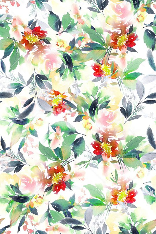 绿植树叶印花华亿平台图片