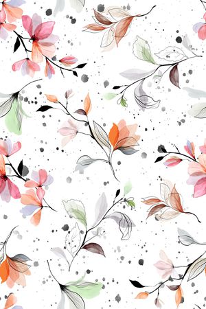 抽象花卉印花华亿平台图片