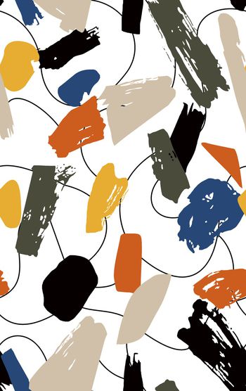 1450315-女装-衬衣-抽象石头--黑色