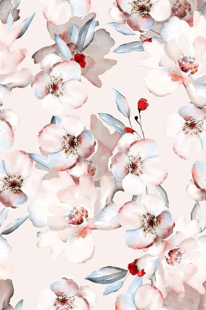 清爽底花卉印花华亿平台图片