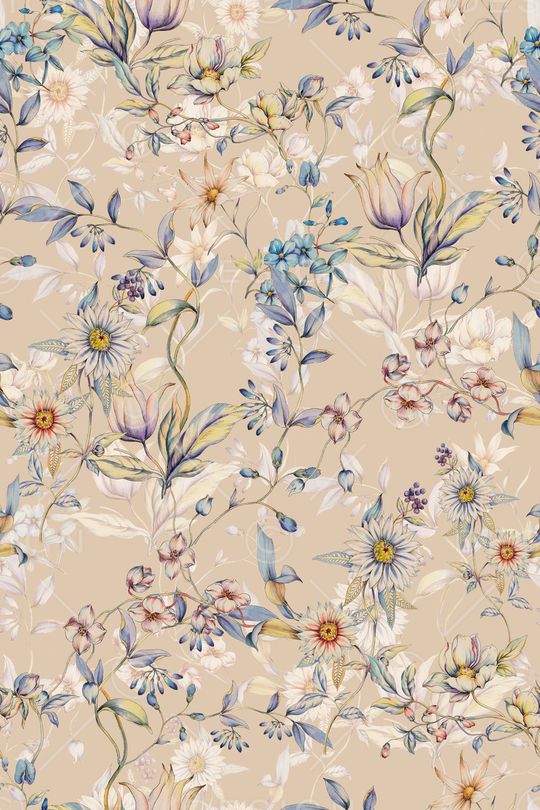 清爽底花卉印花华亿平台图片