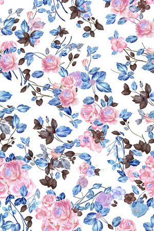 民族花卉印花华亿平台图片