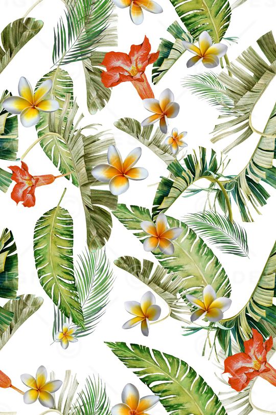 清爽底花卉印花华亿平台图片