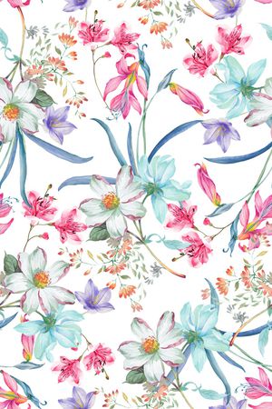 清爽底花卉印花华亿平台图片