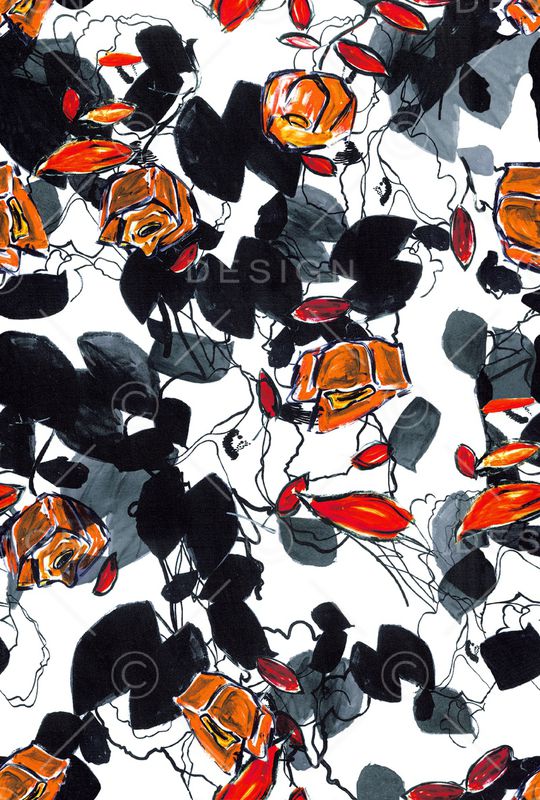 水墨风印花华亿平台图片