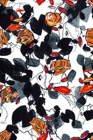 水墨风印花华亿平台图片