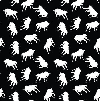 1450716-女装-衬衣-独角兽-马-黑白