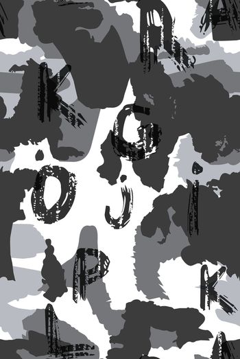 字母色块组合印花华亿平台图片