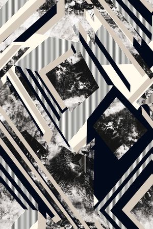 几何印花华亿平台图片