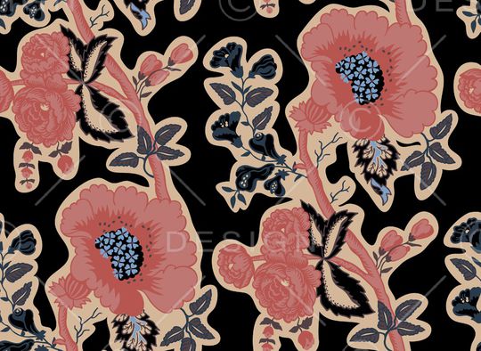 花卉印花华亿平台图片