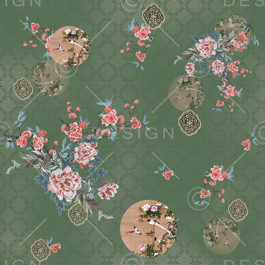 花卉印花华亿平台图片