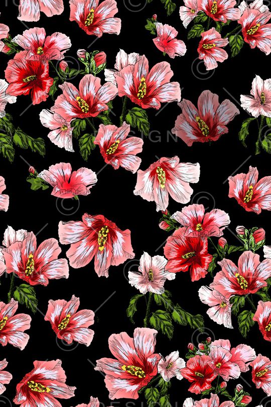 花卉印花华亿平台图片