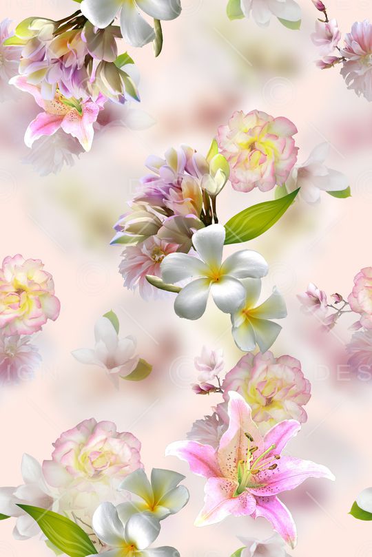 花卉印花华亿平台图片