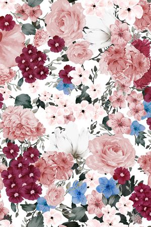 民族花卉印花华亿平台图片