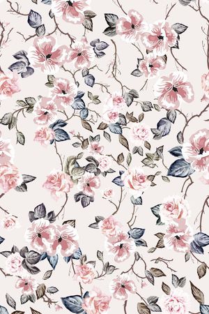 民族花卉印花华亿平台图片