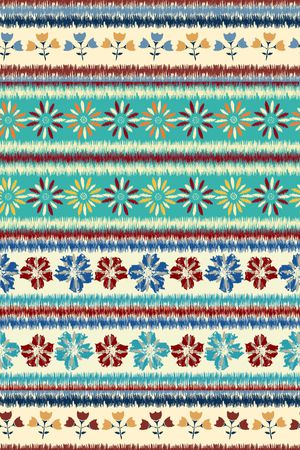 民族花卉印花华亿平台图片