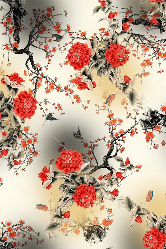 连衣裙印花华亿平台图片