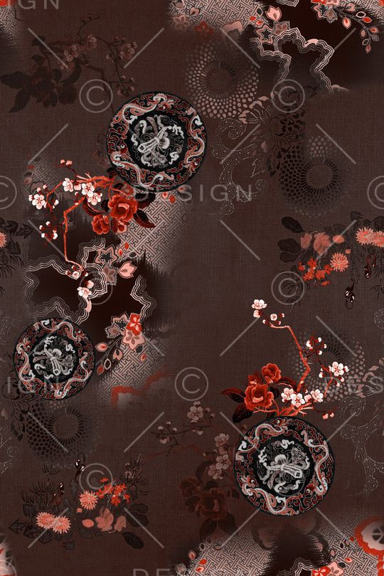 花卉印花华亿平台图片