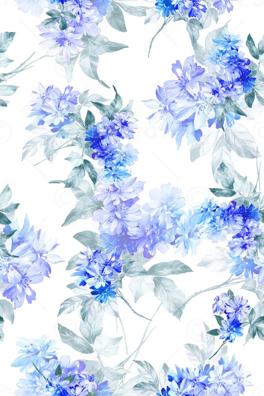 清爽底花卉印花华亿平台图片