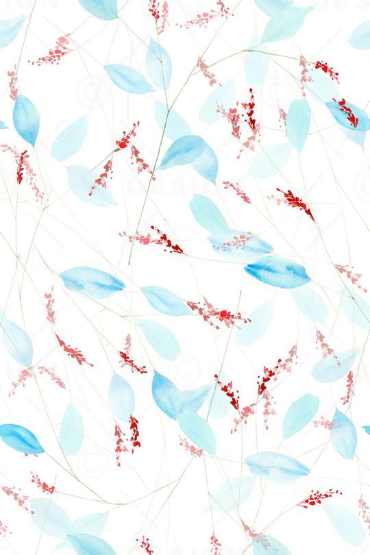 清爽底花卉印花华亿平台图片