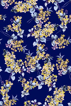 清爽底花卉印花华亿平台图片