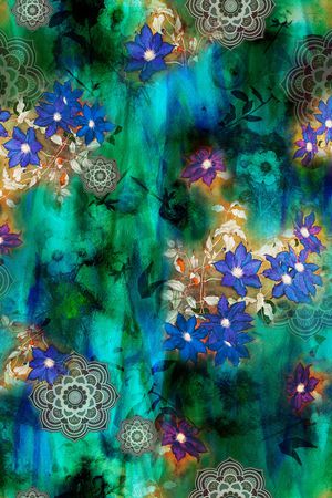 花卉印花华亿平台图片