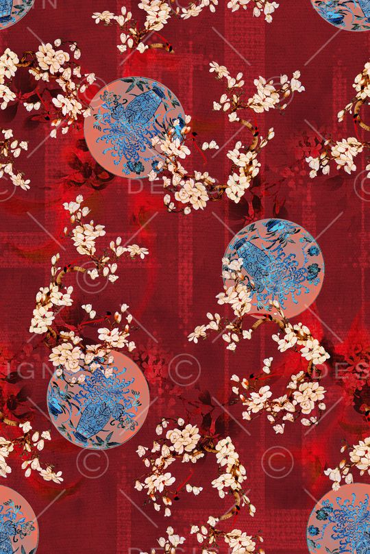 花卉印花华亿平台图片