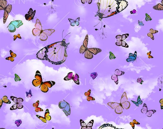 花卉蝴蝶印花华亿平台图片