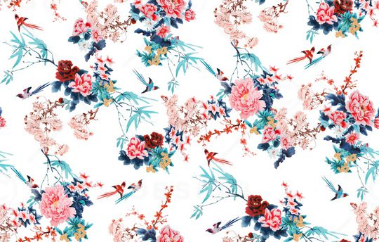 花卉印花华亿平台图片