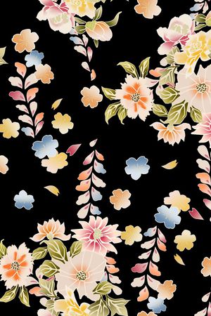 花卉印花华亿平台图片