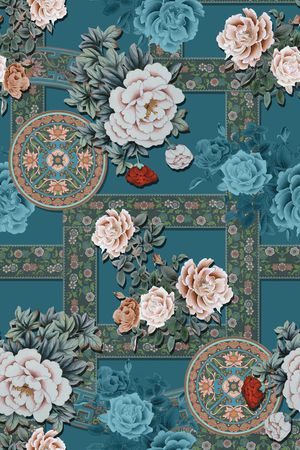 中国风印花华亿平台图片