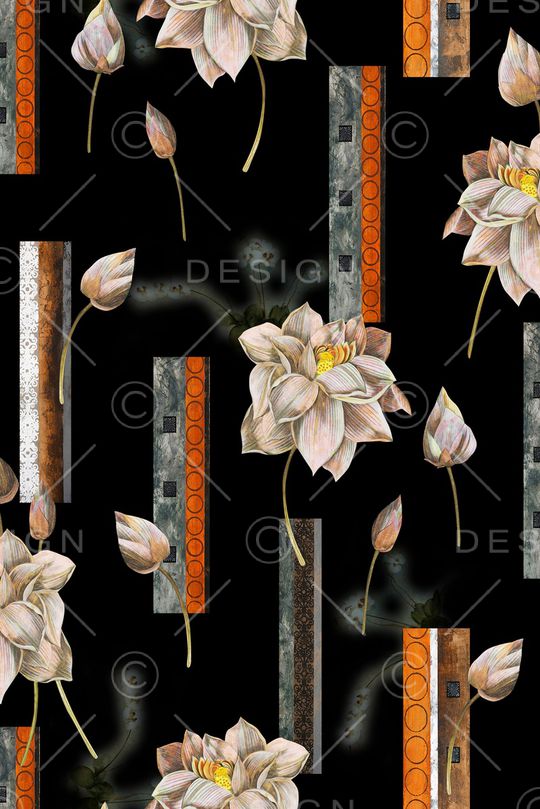 连衣裙印花华亿平台图片