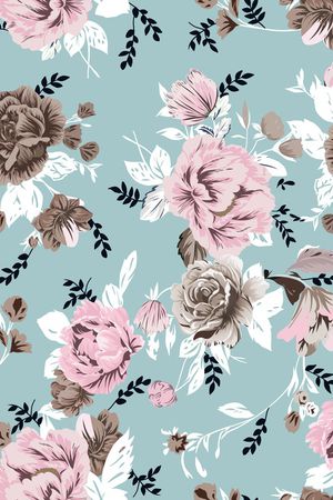 民族花卉印花华亿平台图片